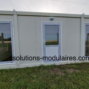 Bungalow AURORE Standard Grandes Fenêtres L6m x L2.40m VENDU MONTE 7000 euros H.T./ 8400 euros TTC